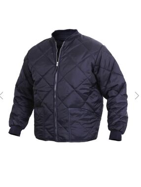 Rothco Diamond Quilted Nylon Flight Jacket, Navy, Size L, NWT